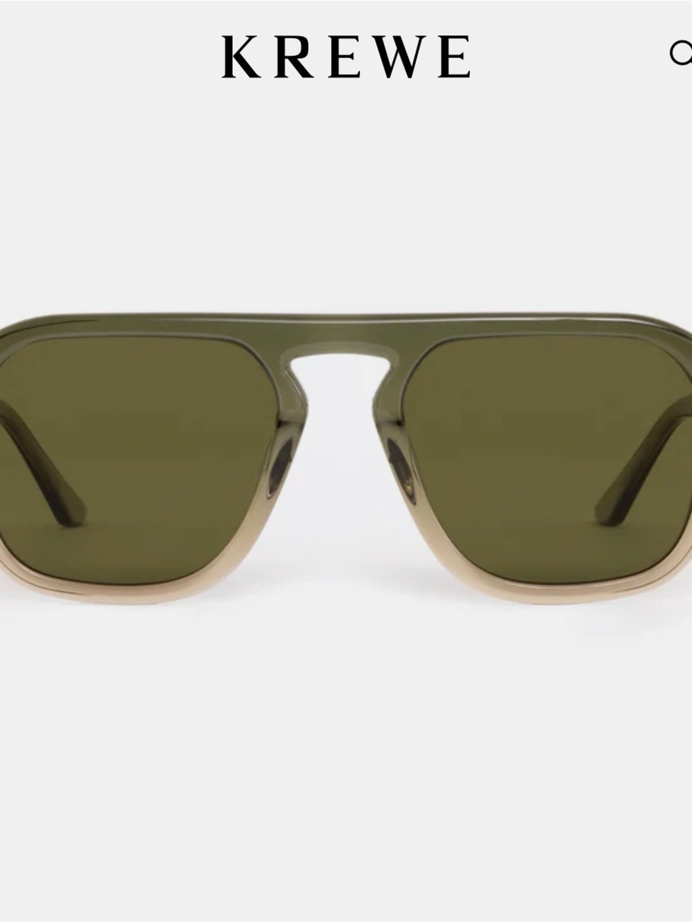 KREWE Zander Sunglasses with Green Lenses